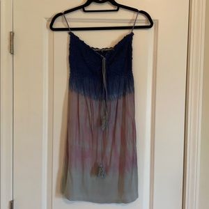 Tie dye Strapless Dress